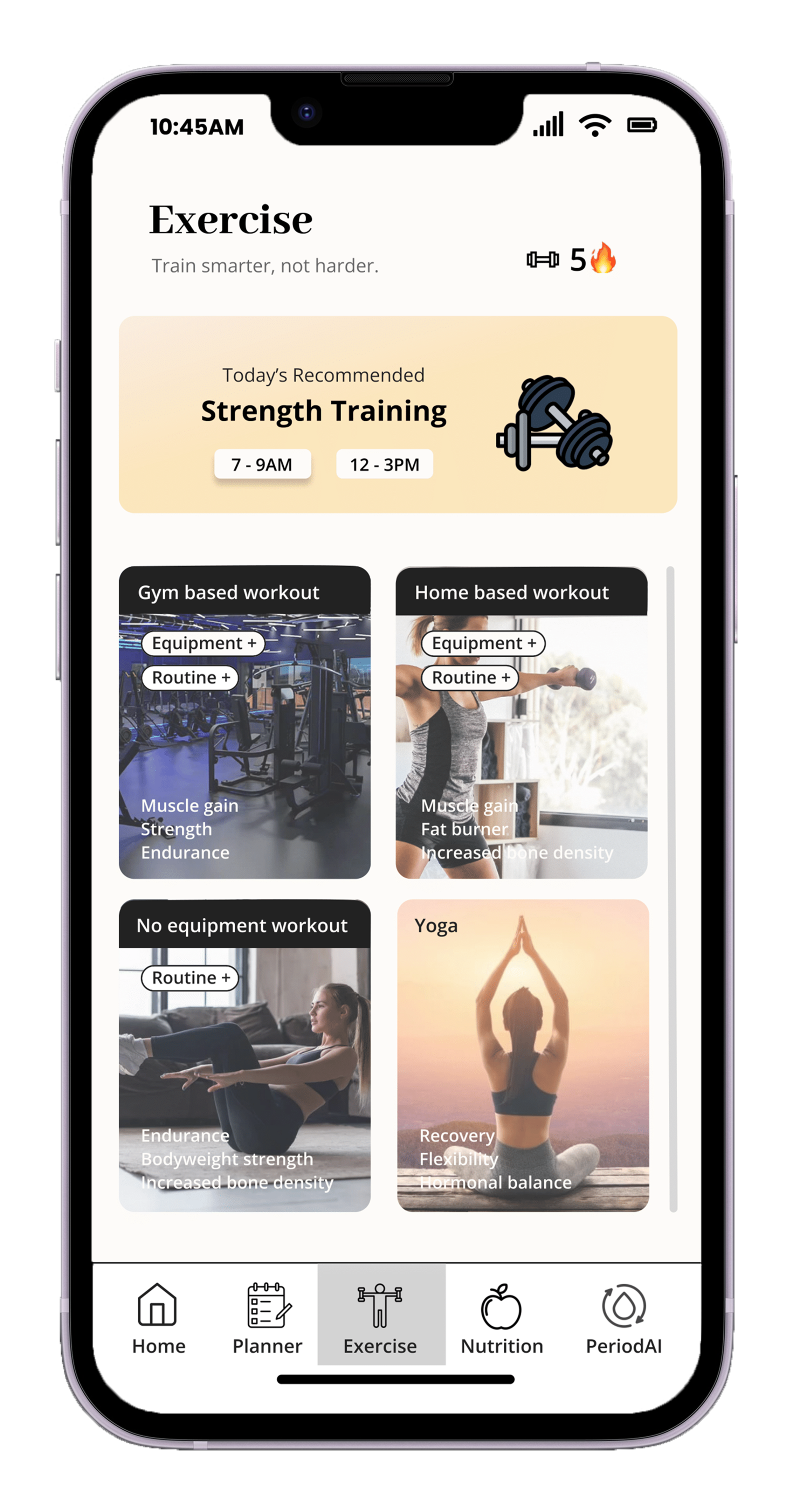 exercise screen
